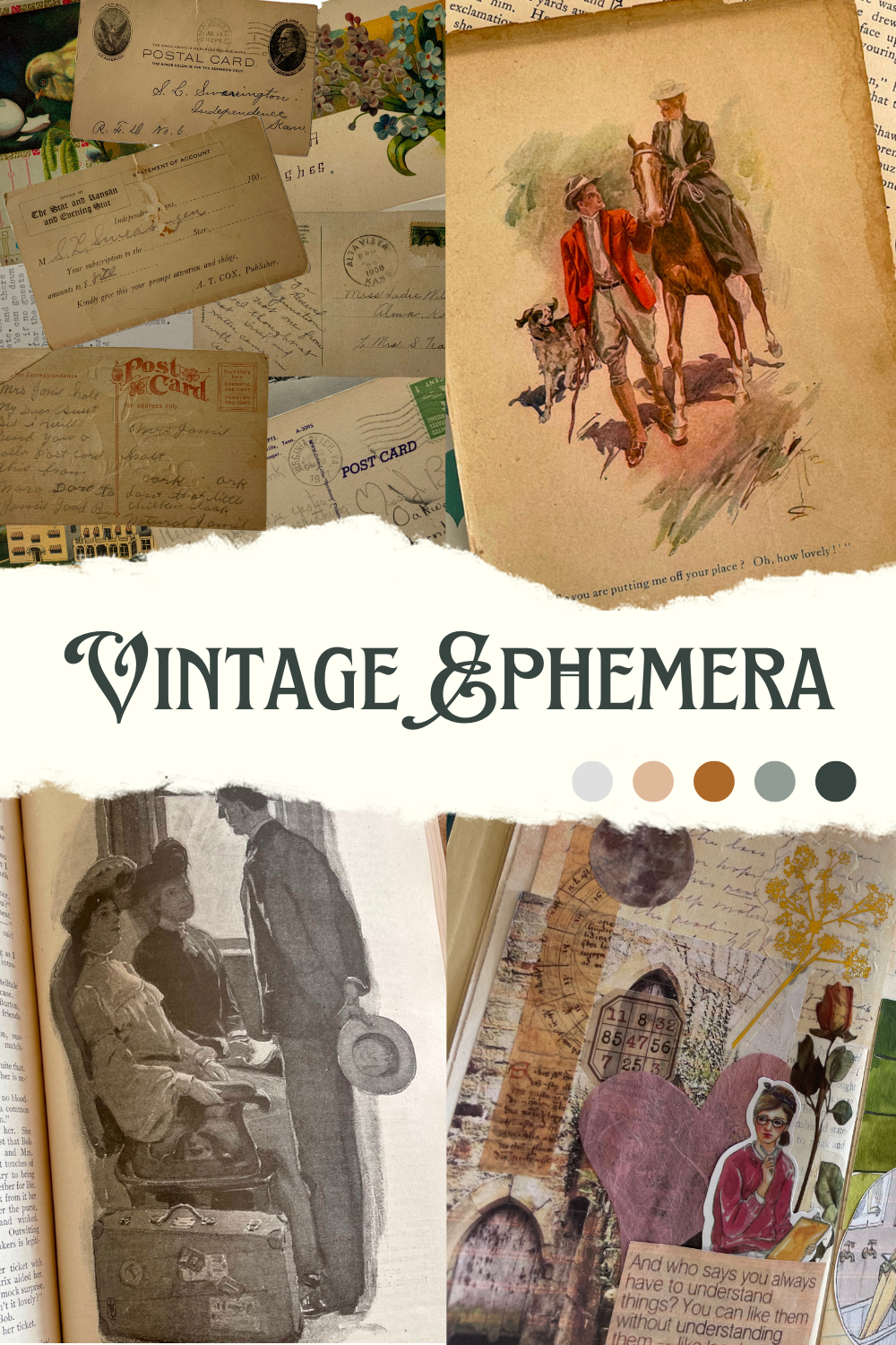 How to use vintage ephemera paper in art journaling – Heidi Cogdill